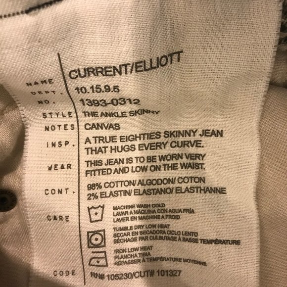 Current/Elliott The Ankle Printed Low-Rise Jeans - Picture 3 of 5